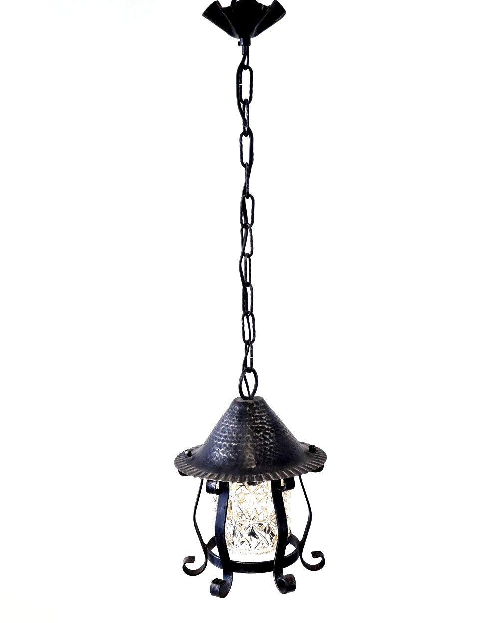 8605 Lanterna a soffitto in ferro battuto - Lanterna a catena