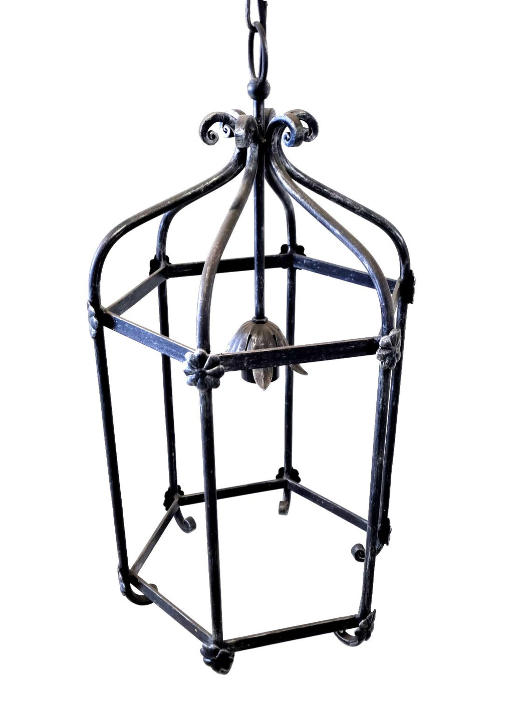 8613 Lanterna a soffitto in ferro battuto - Lanterna a catena