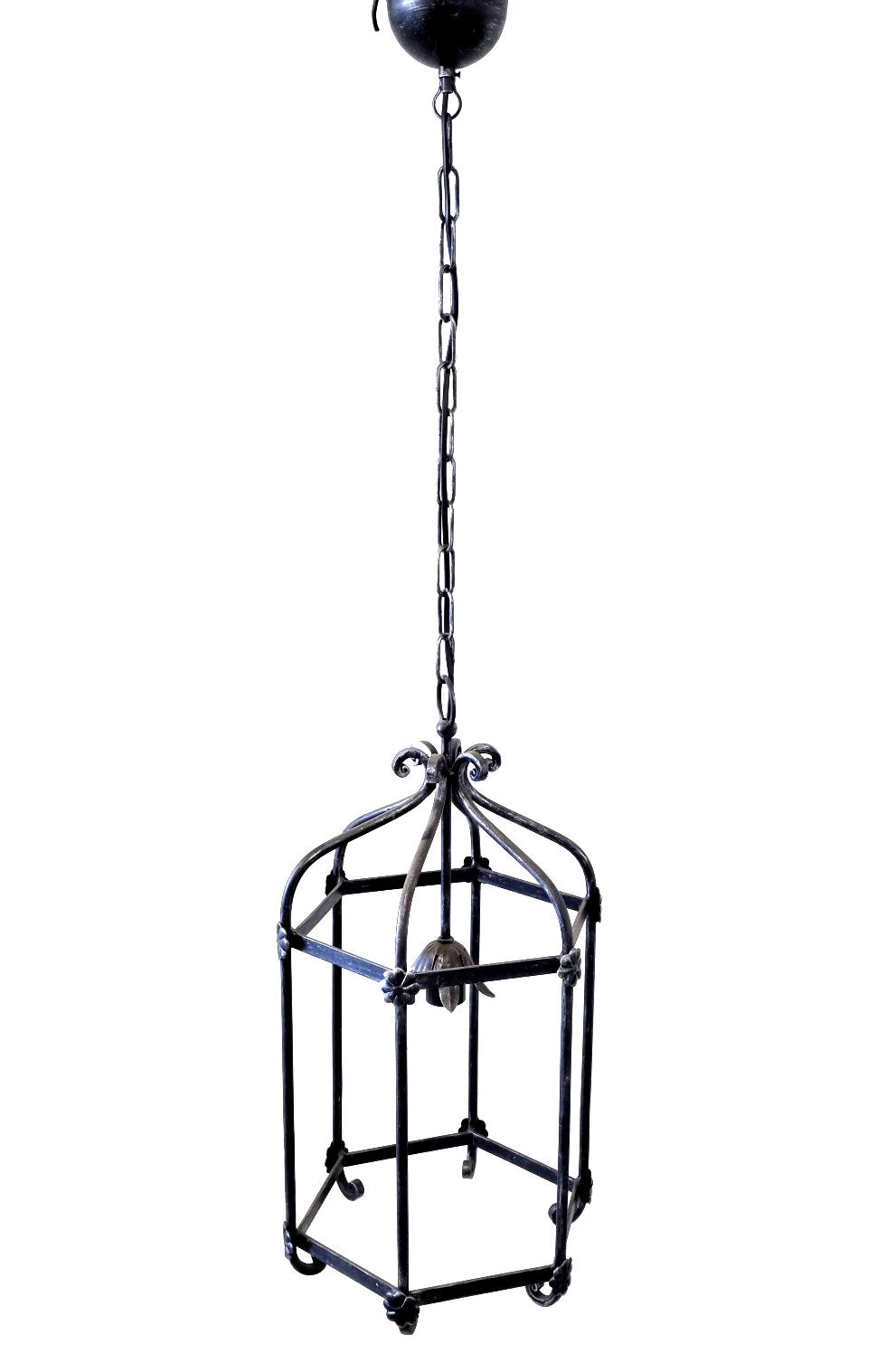 8613 Lanterna a soffitto in ferro battuto - Lanterna a catena