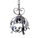 8614 Lanterna a soffitto in ferro battuto - Lanterna a catena
