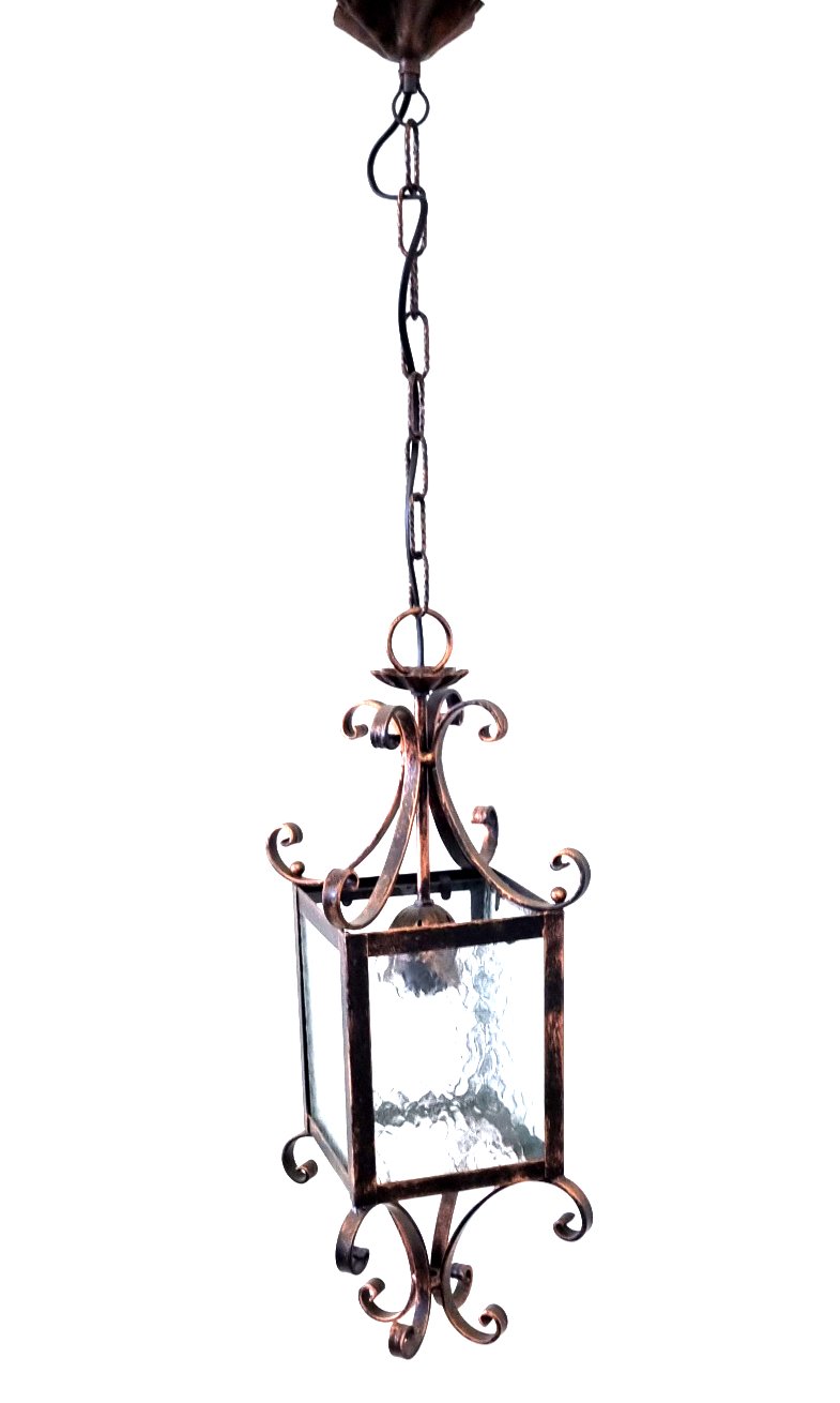 8626 Lanterna a soffitto in ferro battuto - Lanterna a catena