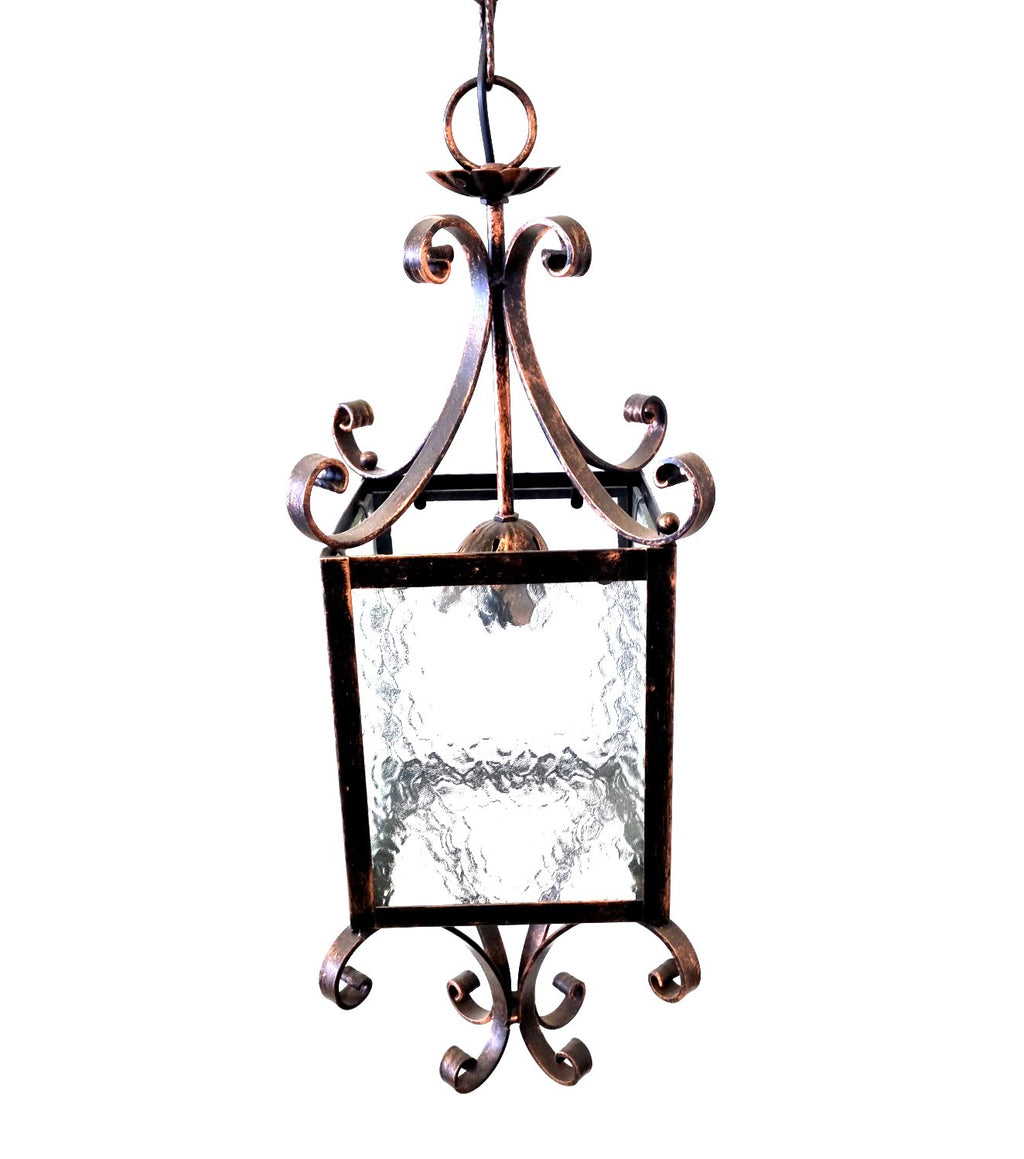 8627 Lanterna a soffitto in ferro battuto - Lanterna a catena