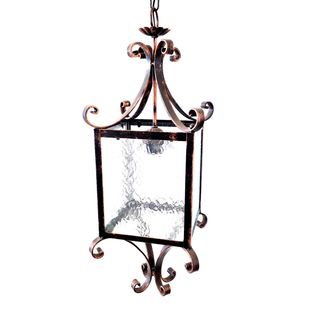8628 Lanterna a soffitto in ferro battuto - Lanterna a catena