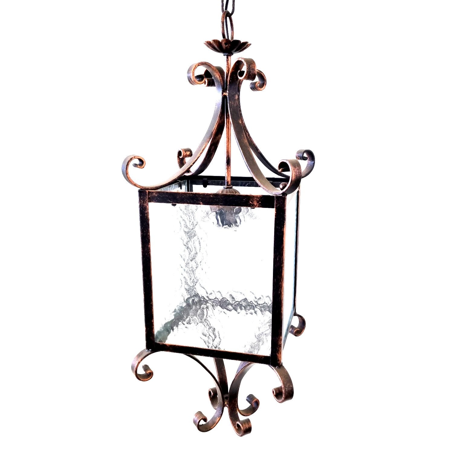 8628 Lanterna a soffitto in ferro battuto - Lanterna a catena