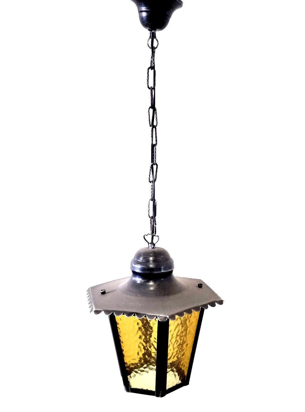 8629 Lanterna a soffitto in ferro battuto - Lanterna a catena