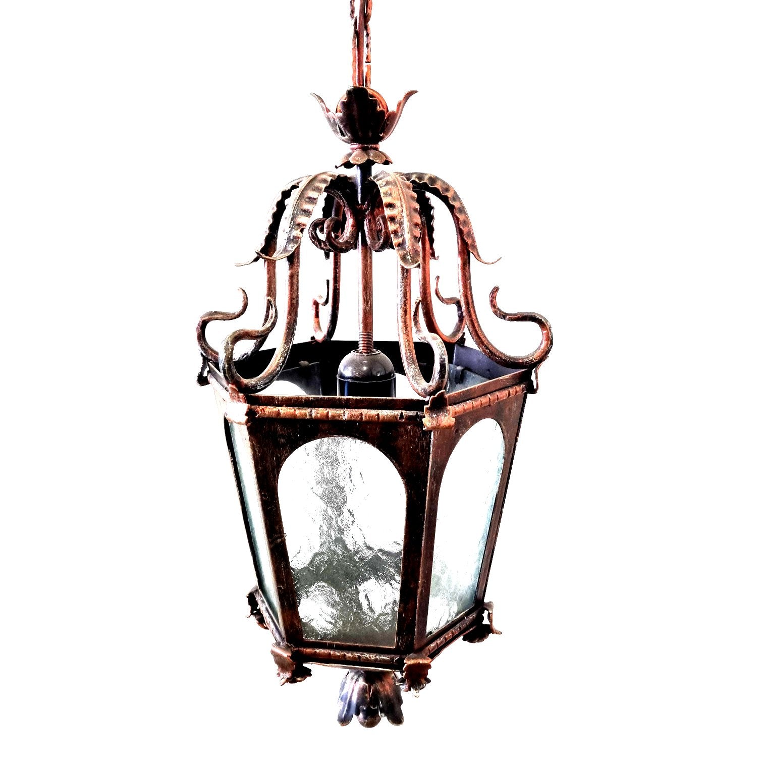 8641 Lanterna a soffitto in ferro battuto - Lanterna a catena