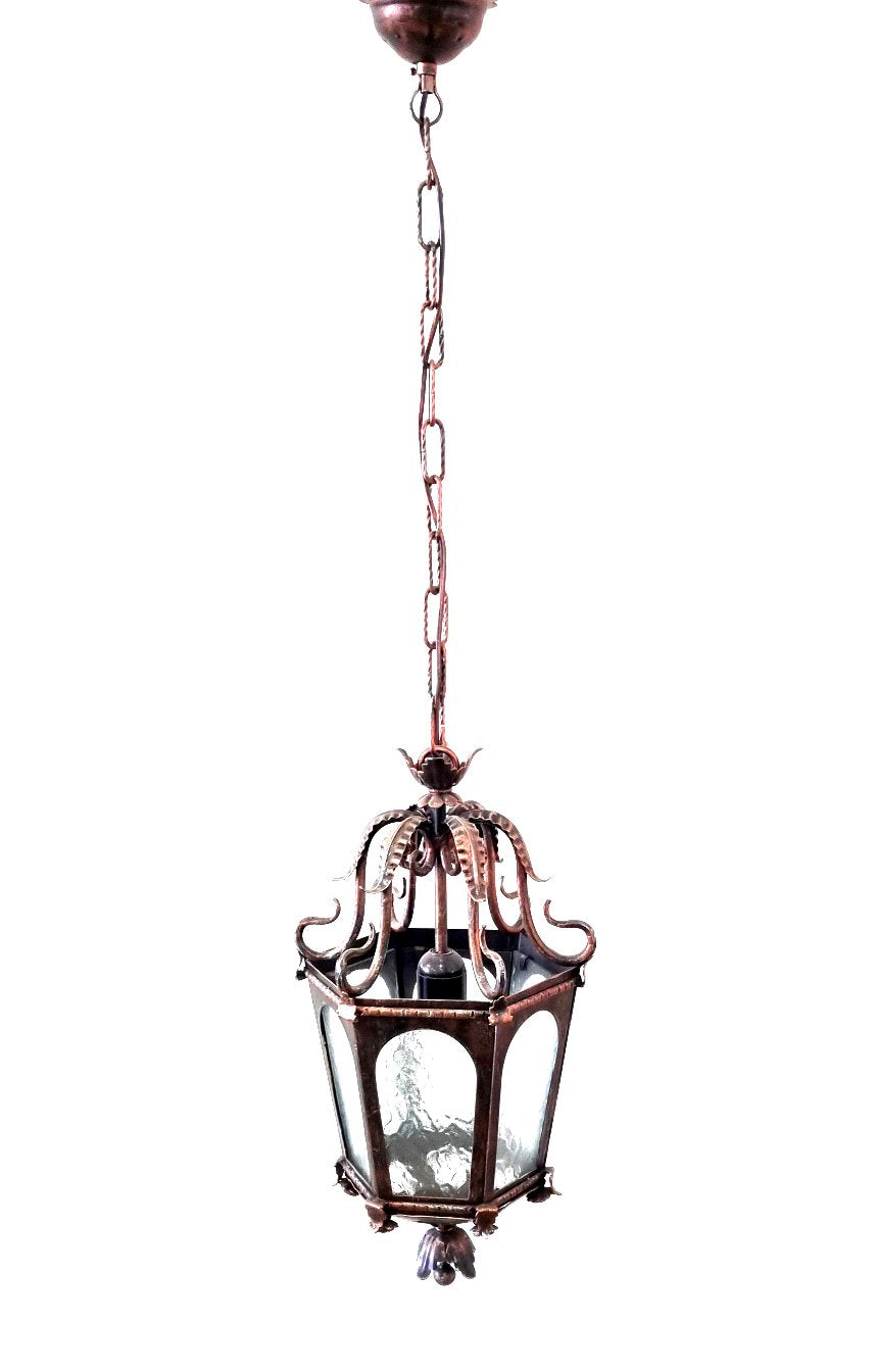 8641 Lanterna a soffitto in ferro battuto - Lanterna a catena