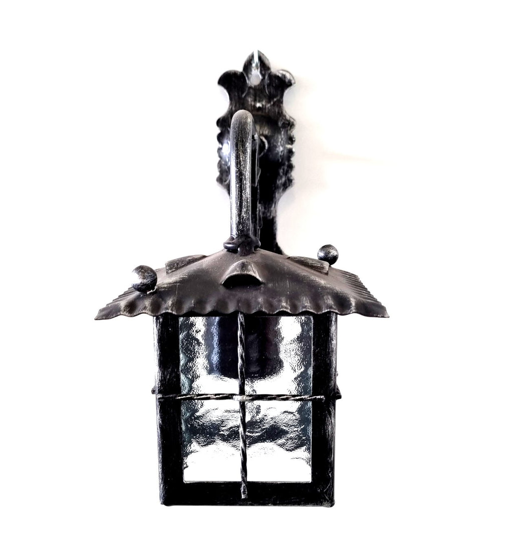 8502 Lanterna da parete in ferro battuto - Lanterna con braccio