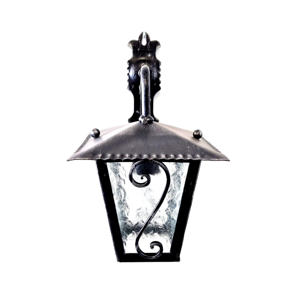 8508 Lanterna da parete in ferro battuto - Lanterna con braccio