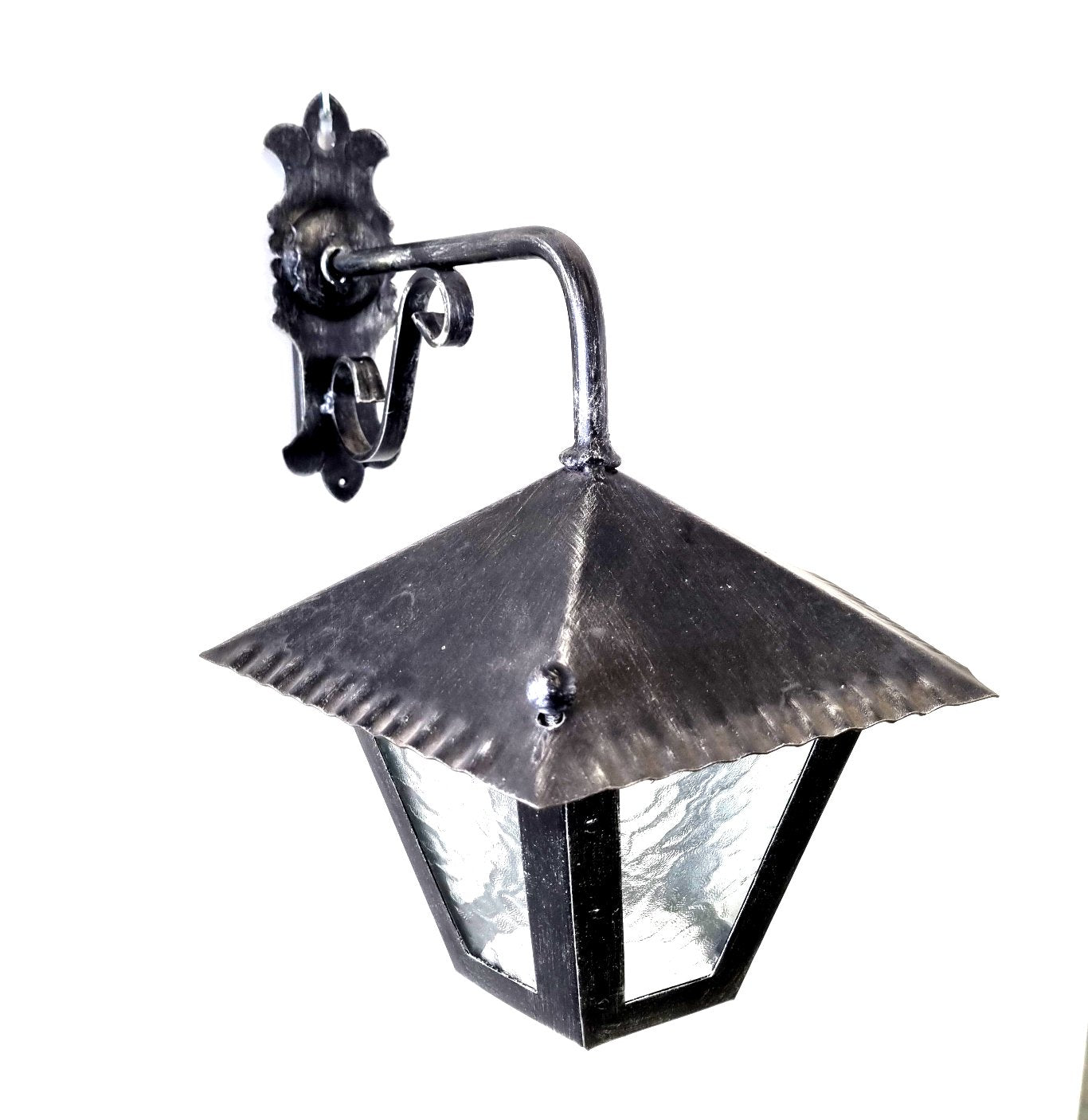 8509 Lanterna da parete in ferro battuto - Lanterna con braccio