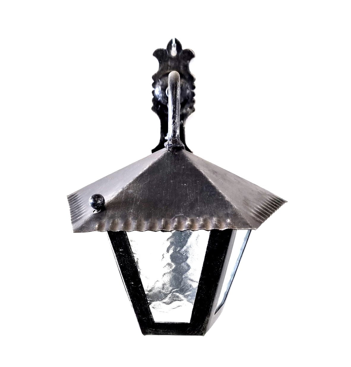 8509 Lanterna da parete in ferro battuto - Lanterna con braccio