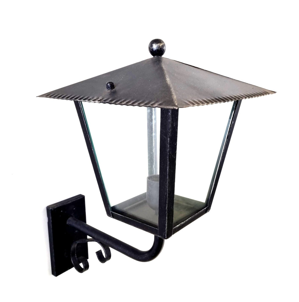 8537 Lanterna da parete in ferro battuto - Lanterna con braccio