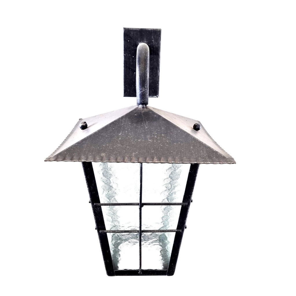 8559 Lanterna da parete in ferro battuto - Lanterna con braccio