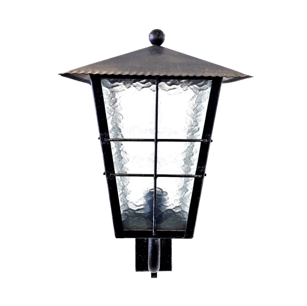 8560 Lanterna da parete in ferro battuto - Lanterna con braccio