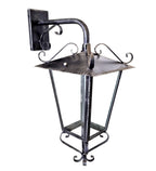 8579 Lanterna da parete in ferro battuto - Lanterna con braccio