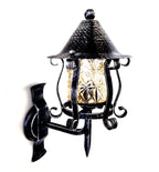 8606 Lanterna da parete in ferro battuto - Lanterna con braccio