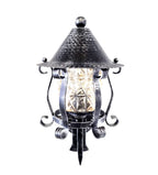 8606 Lanterna da parete in ferro battuto - Lanterna con braccio