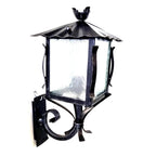8608 Lanterna da parete in ferro battuto - Lanterna con braccio