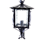 8608 Lanterna da parete in ferro battuto - Lanterna con braccio