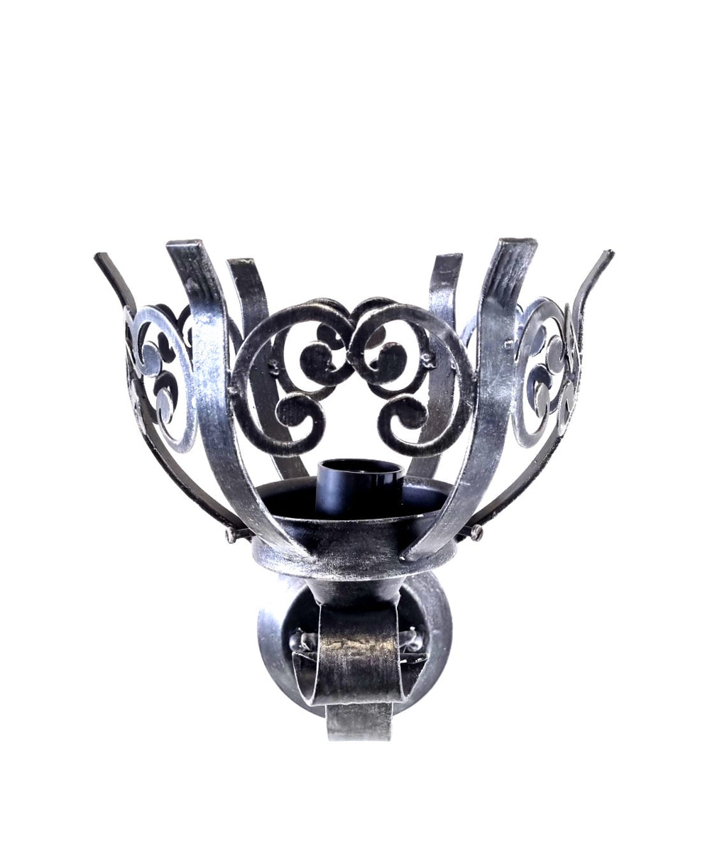 8615 Lanterna da parete in ferro battuto - Lanterna con braccio