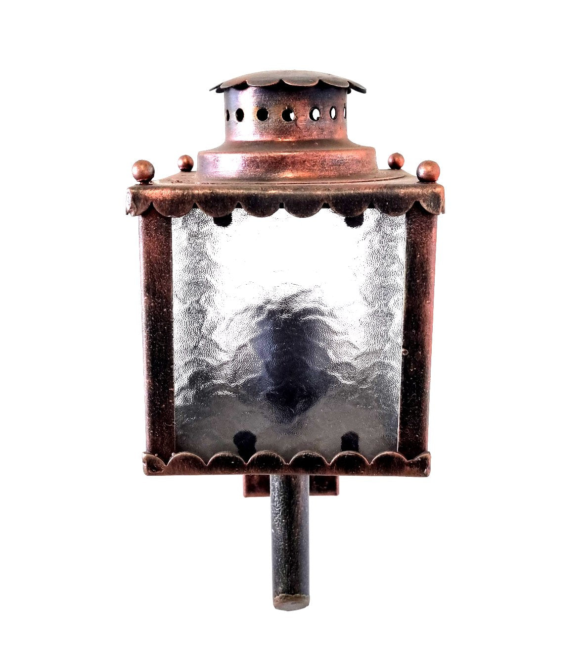 8651 Lanterna da parete in ferro battuto - Lanterna con braccio