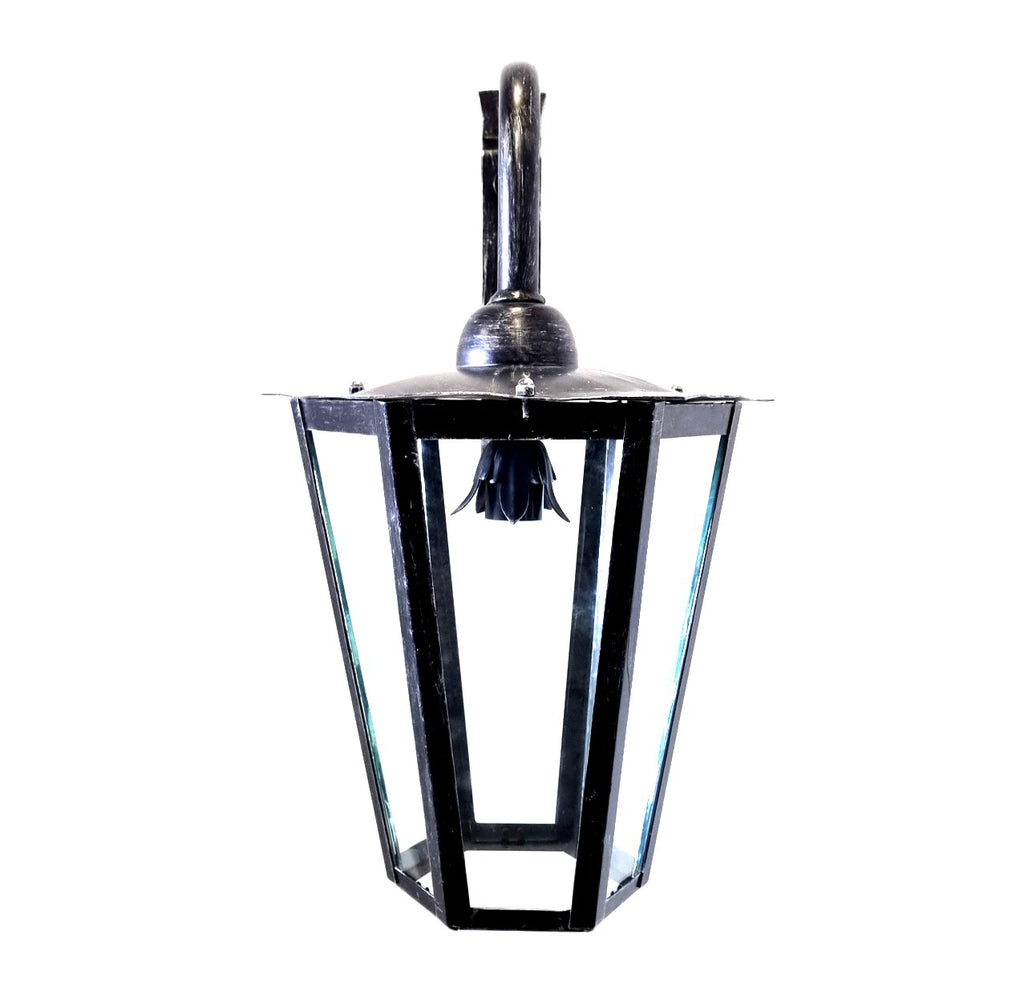 8654 Lanterna da parete in ferro battuto - Lanterna con braccio