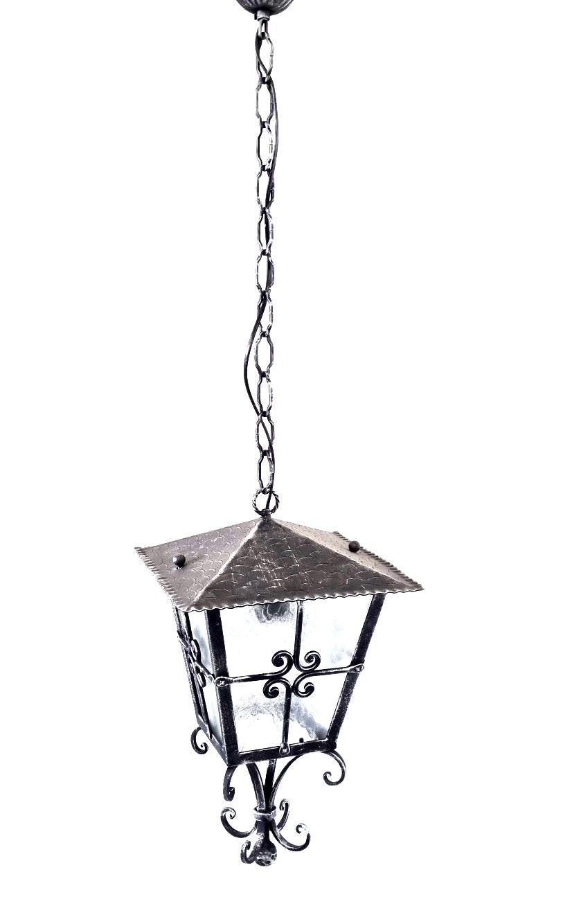 8070 Lanterna a soffitto in ferro battuto - Lanterna a catena