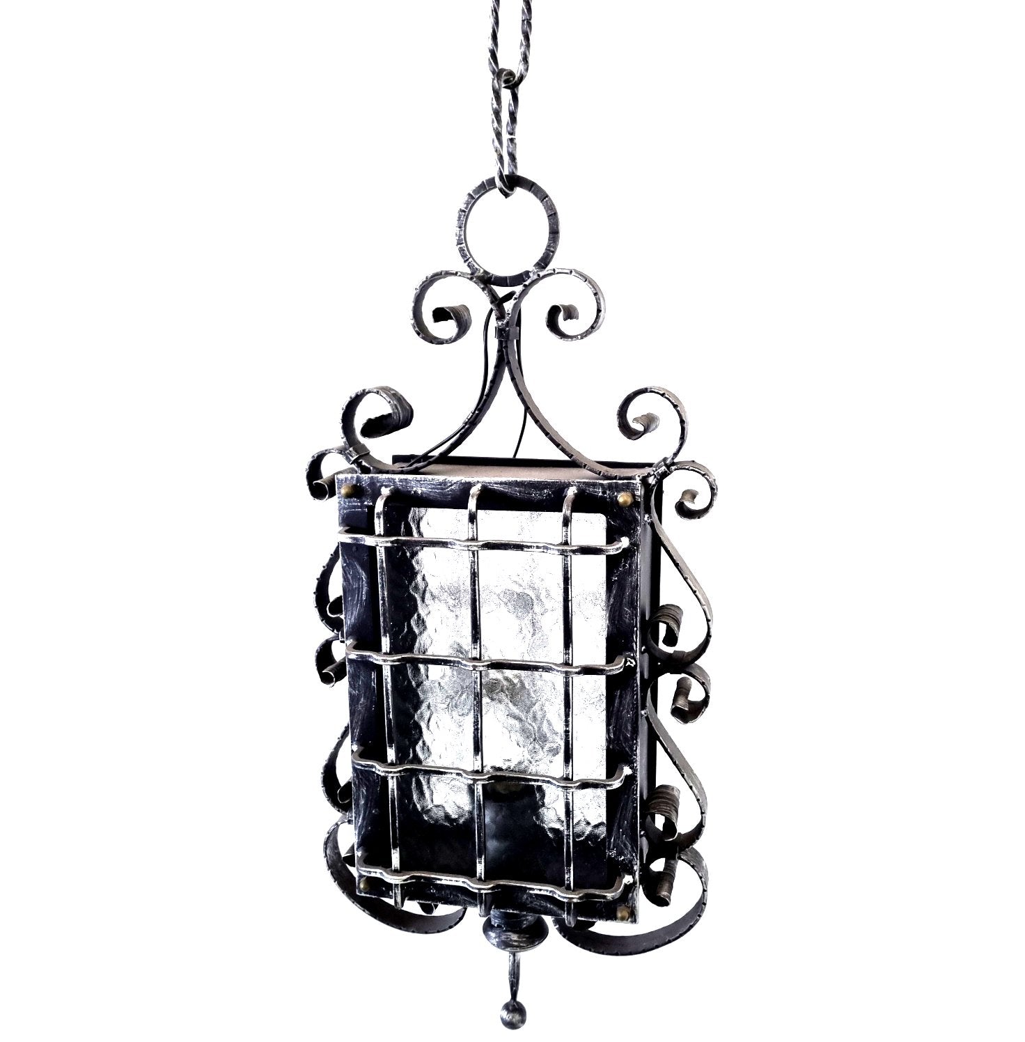 8069 Lanterna a soffitto in ferro battuto - Lanterna a catena