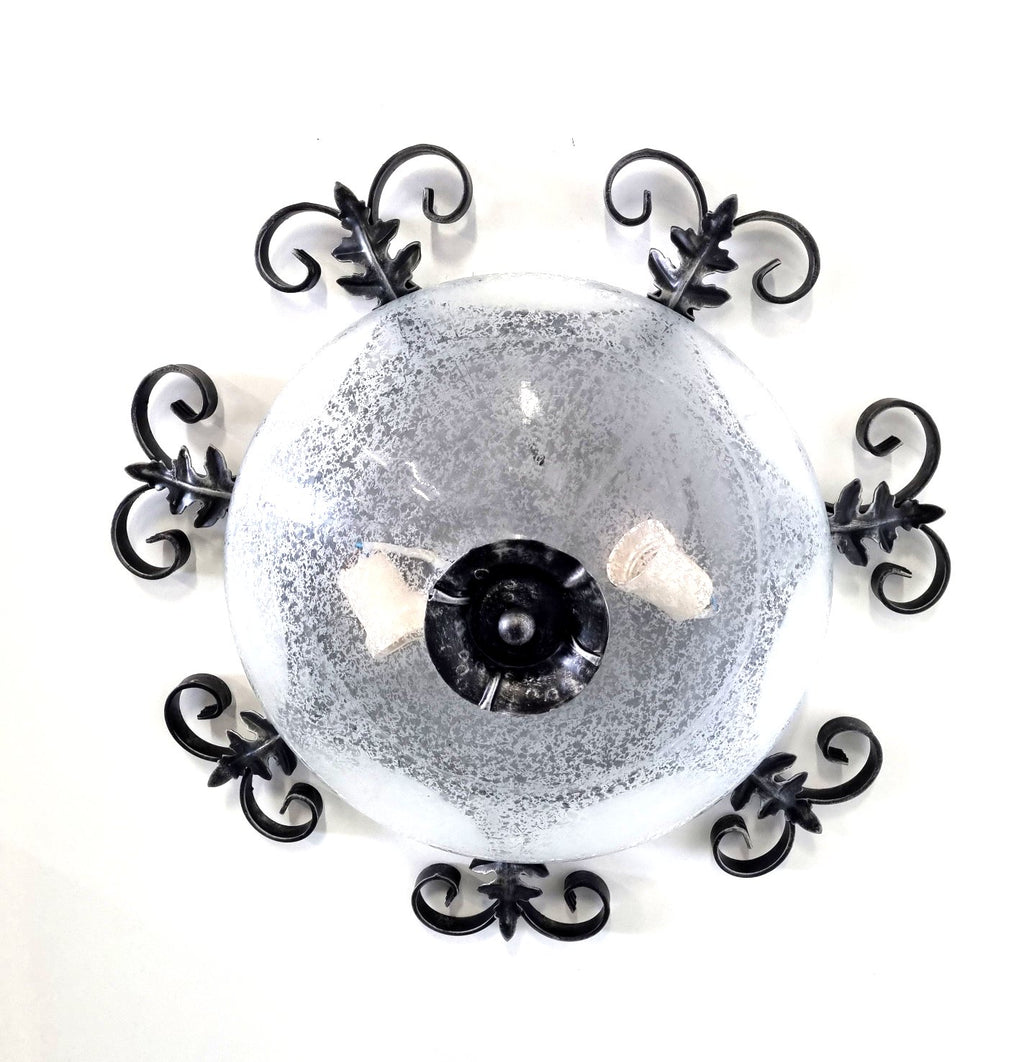 8403 Plafoniera in ferro battuto