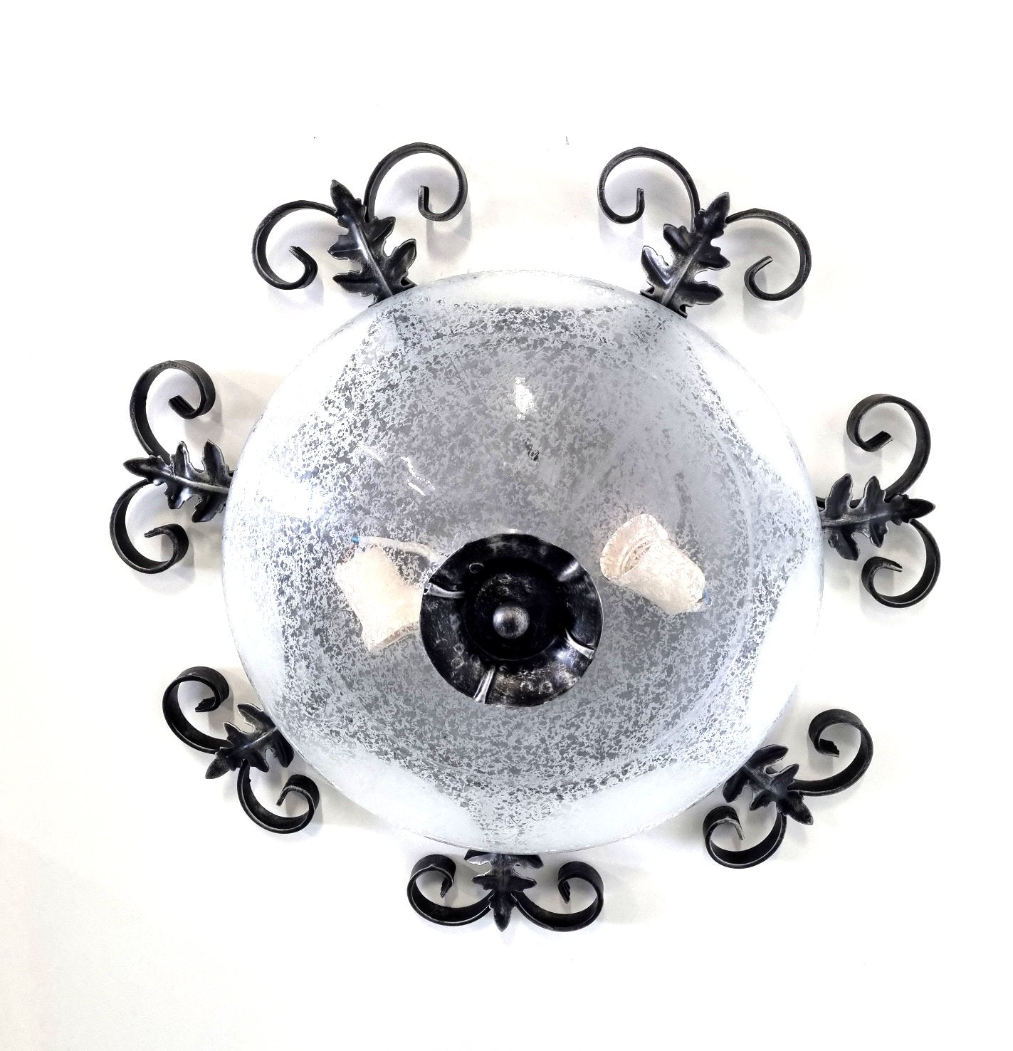 8403 Plafoniera in ferro battuto