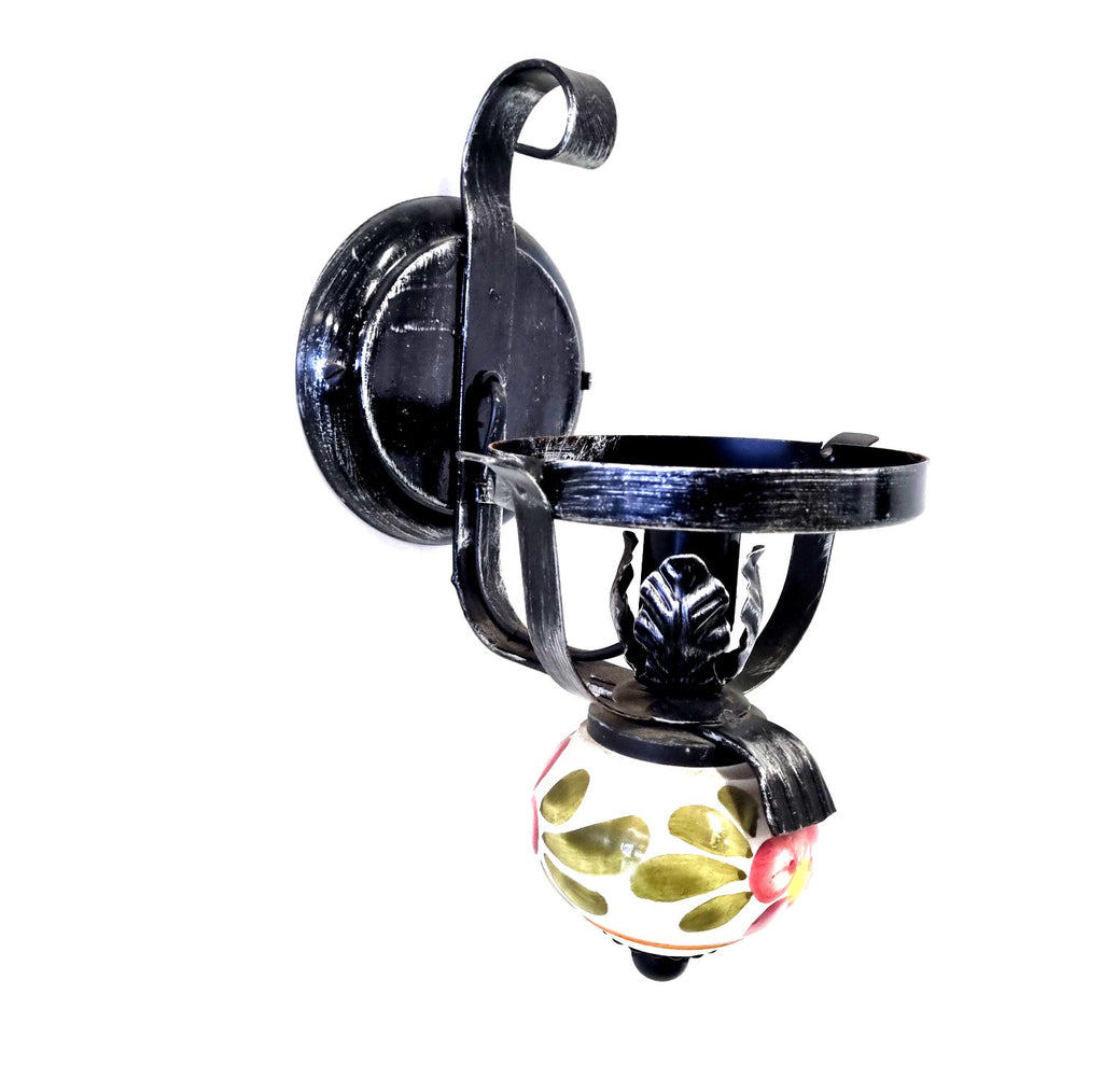 8014 Applique in ferro battuto a 1 luce