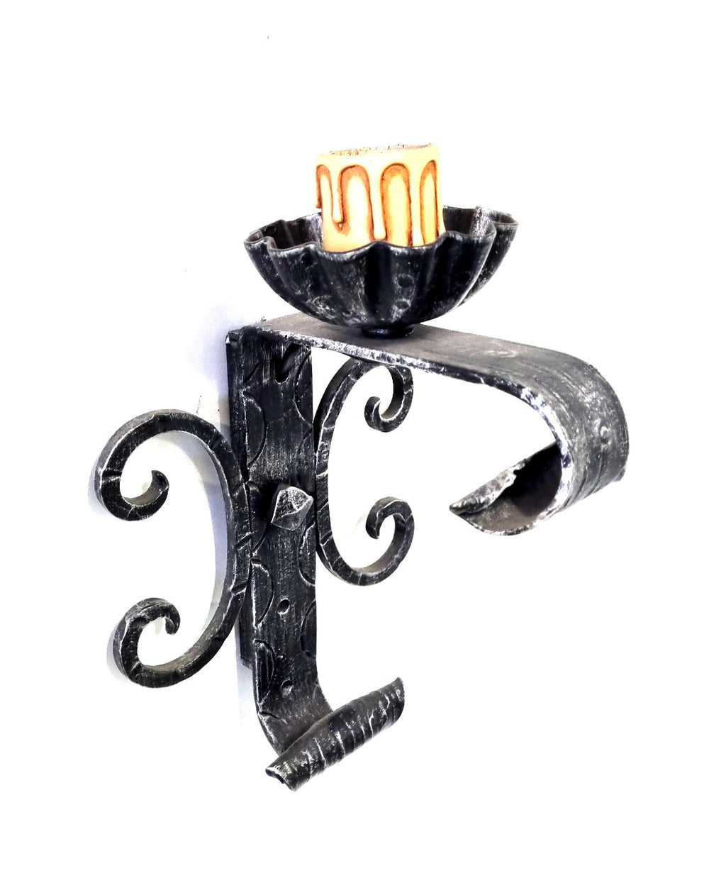 8038 Applique in ferro battuto a 1 luce