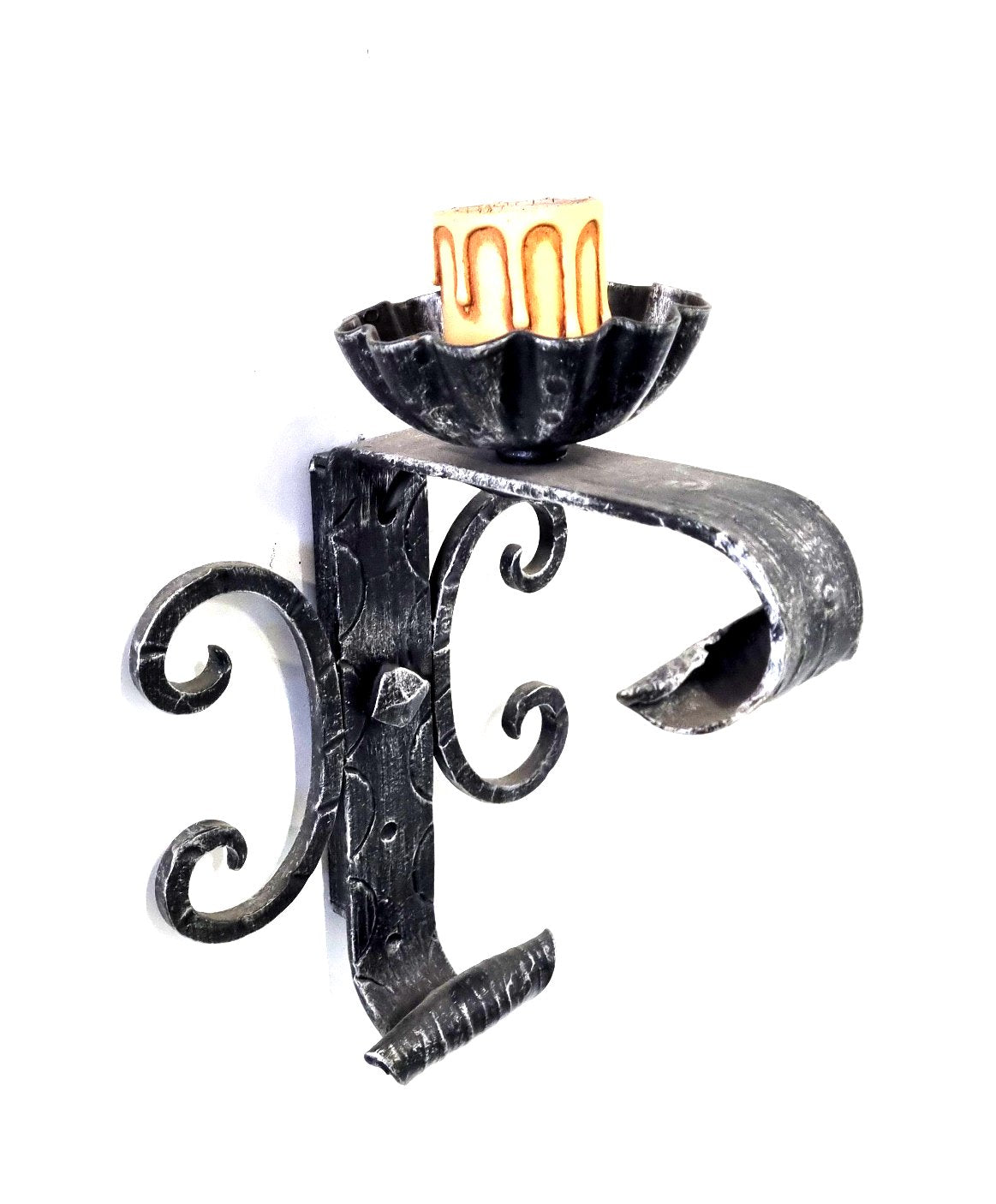 8038 Applique in ferro battuto a 1 luce