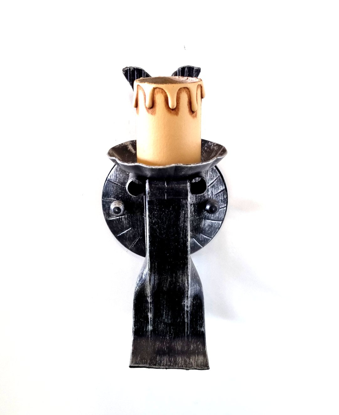 8074 Applique in ferro battuto a 1 luce