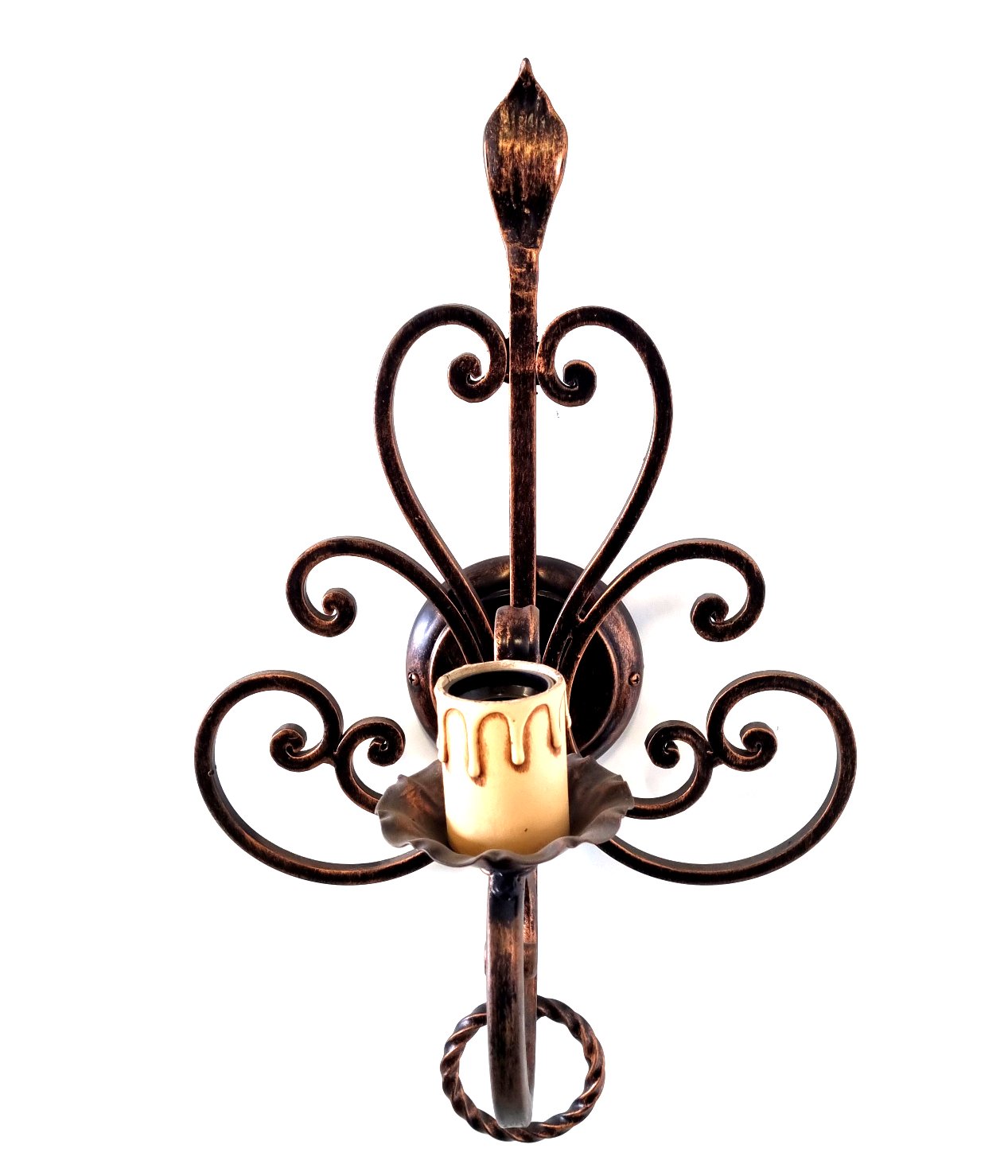 8075 Applique in ferro battuto a 1 luce