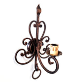 8075 Applique in ferro battuto a 1 luce