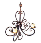 8076 Applique in ferro battuto a 2 luci