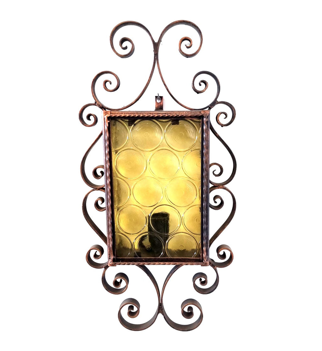 8077 Applique in ferro battuto a 1 luce