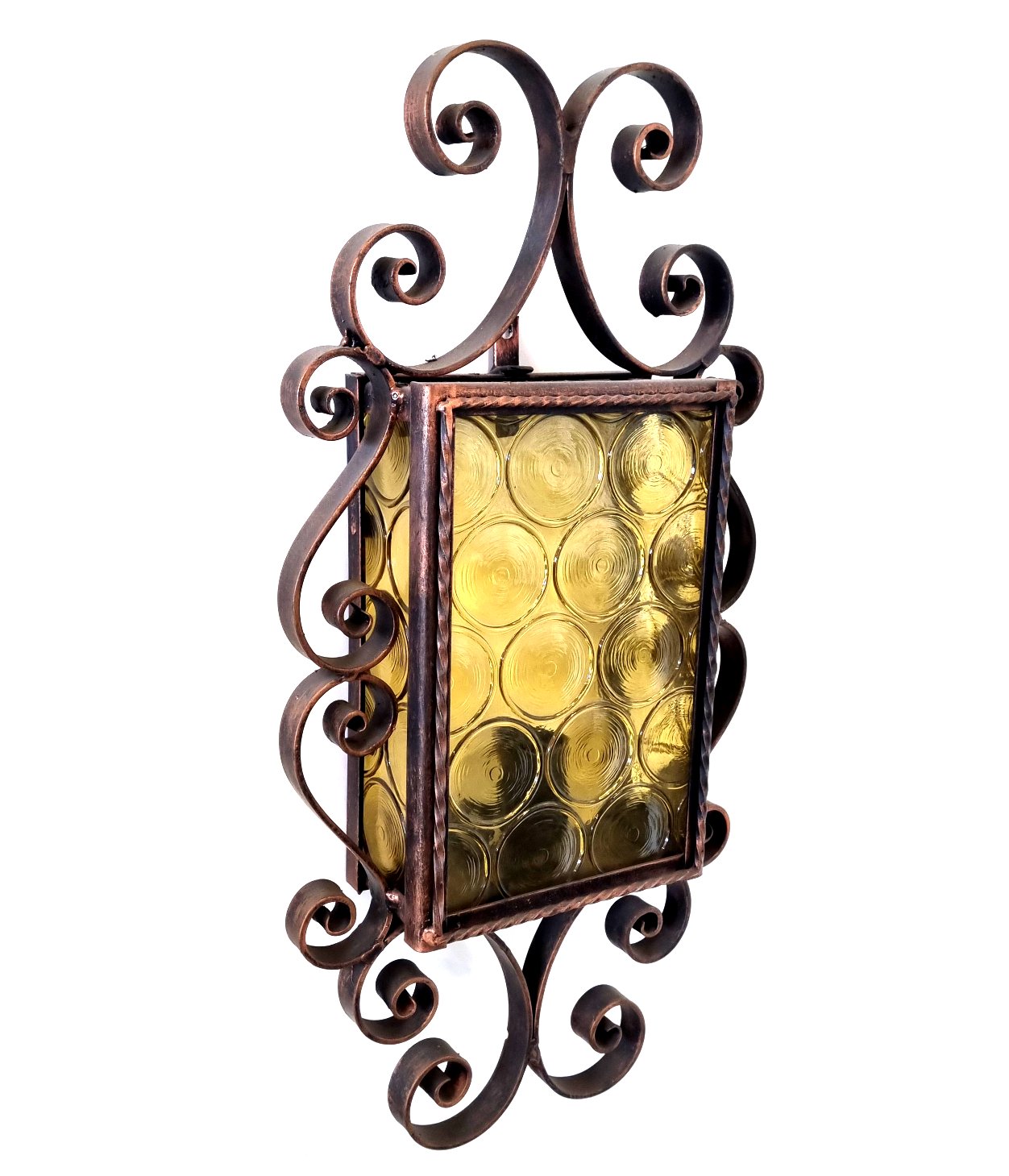 8077 Applique in ferro battuto a 1 luce