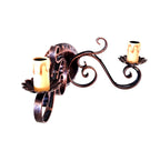 8104 Applique in ferro battuto a 2 luci