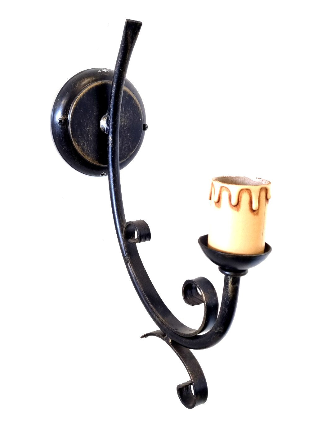 8112 Applique in ferro battuto a 1 luce