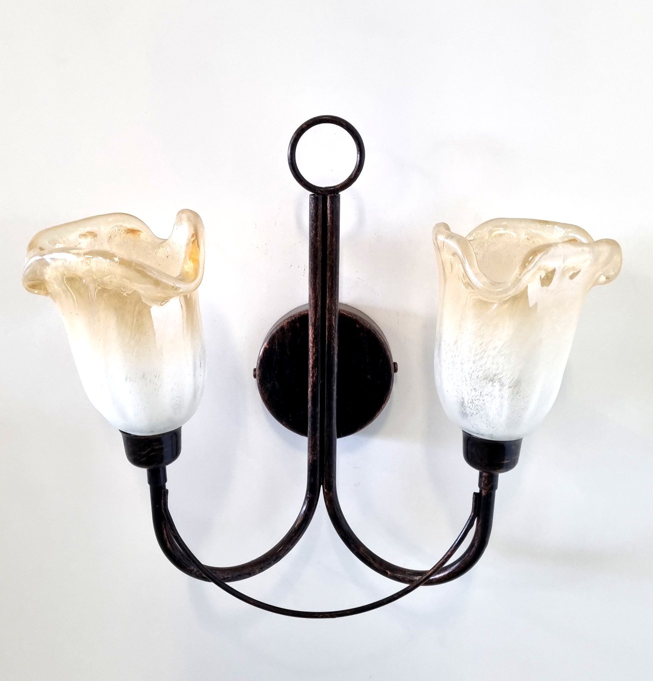 8140 Applique in ferro battuto a 2 luci