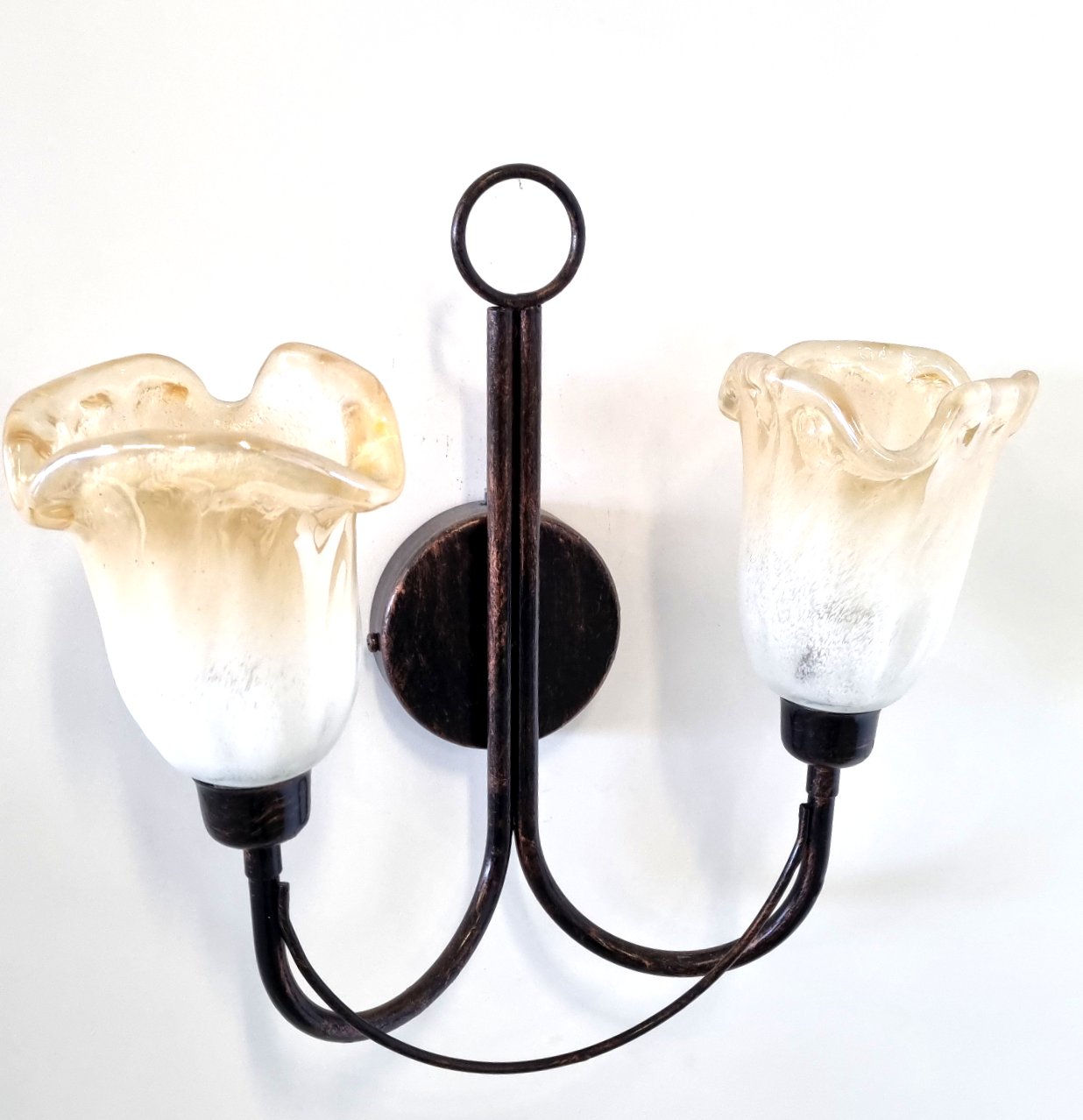 8140 Applique in ferro battuto a 2 luci