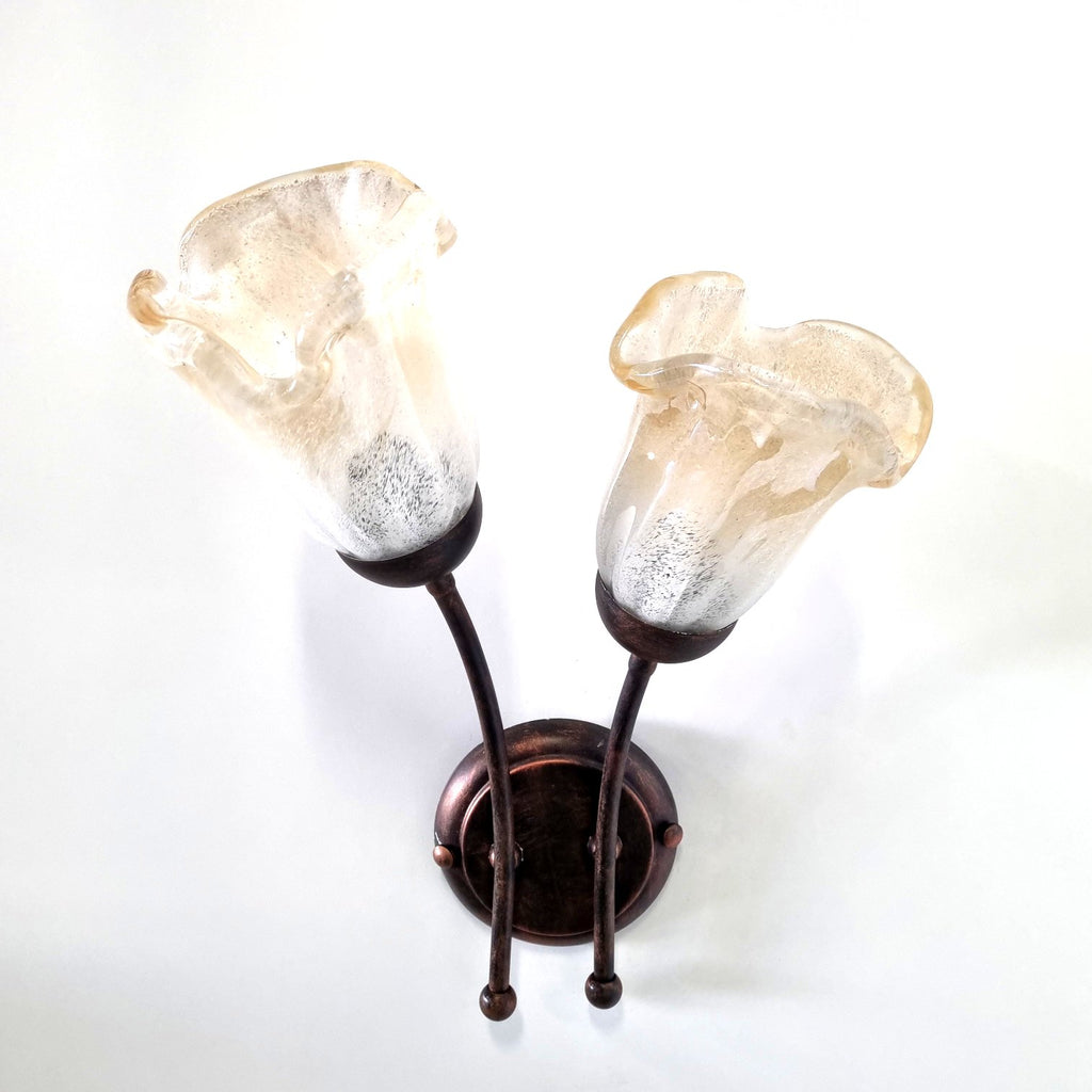 8171 Applique in ferro battuto a 2 luci