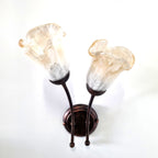 8171 Applique in ferro battuto a 2 luci