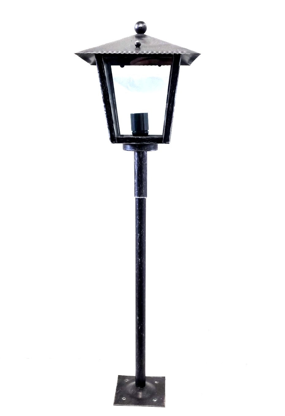 8534 Lanterna a palo in ferro battuto - Lanterna da terra