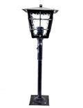 8553 Lanterna a palo in ferro battuto - Lanterna da terra