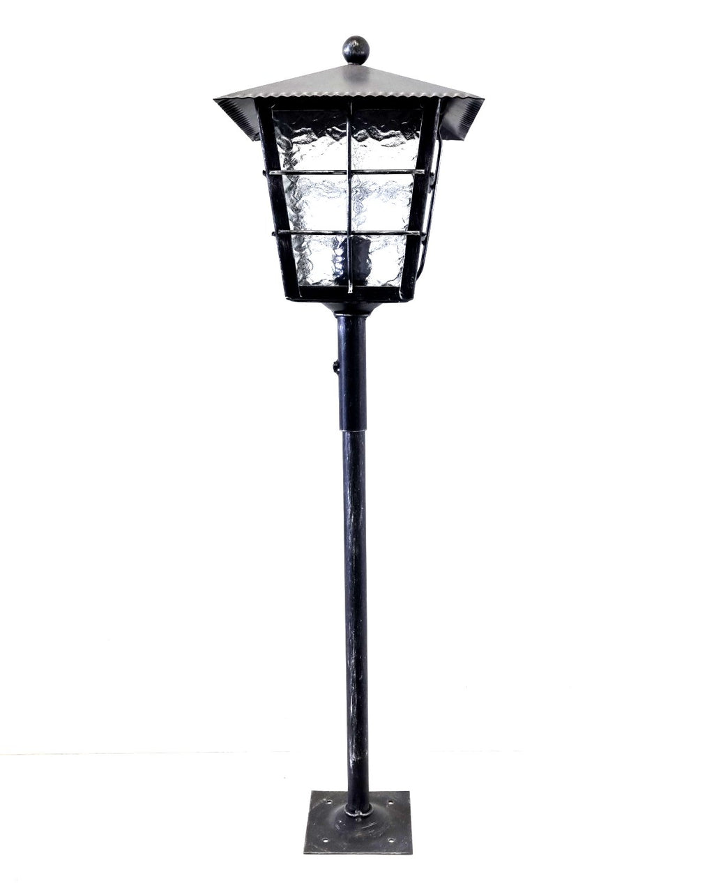 8554 Lanterna a palo in ferro battuto - Lanterna da terra
