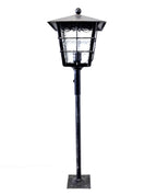 8554 Lanterna a palo in ferro battuto - Lanterna da terra