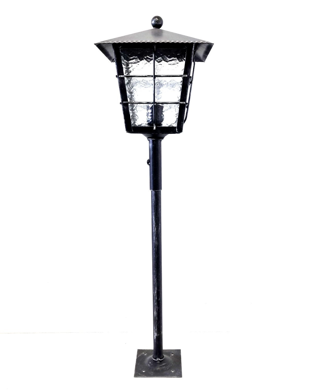 8554 Lanterna a palo in ferro battuto - Lanterna da terra